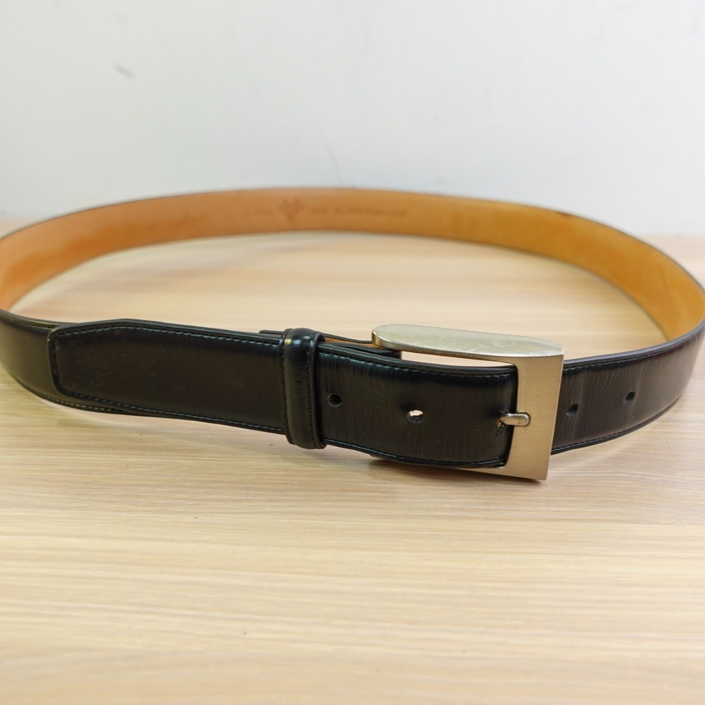 Full Grain Italian Leather Belt Mens 40 100 Black MENS WEARHOUSE Career Modern
